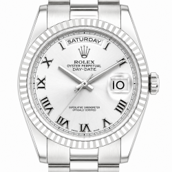 Rolex Day-Date 36MM White Dial 118239 18Kt White Gold Watch